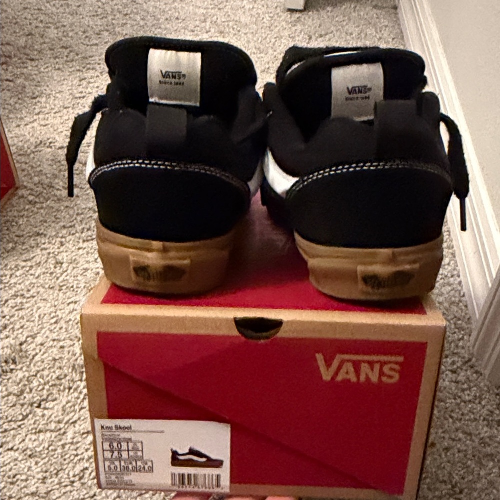Vans Knu Skool Black and Gum Sneakers - Picture 3 of 5